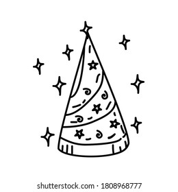 Hat Party Icon. Doddle Hand Drawn or Black Outline Icon Style