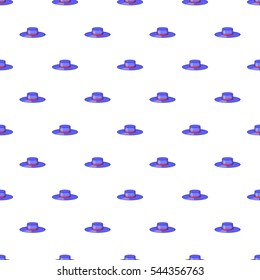 Hat pattern. Cartoon illustration of hat vector pattern for web