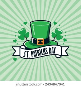 Hat with pennant to celebrate Saint Patrick's Day