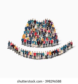 hat people crowd spy