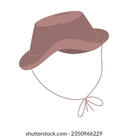 Hat. For a picnic. Icon. The object is isolated on a white background. Vector illustration.