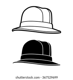 Hat Pictogram Outlines Silhouette Stock Vector (Royalty Free) 367529699 ...