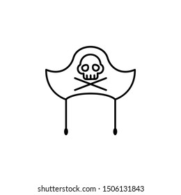 Hat, pirate icon. Element of pirate thin line icon