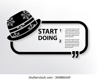 Hat Quotation Mark Speech Bubble,design