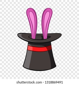 Hat with rabbit icon in cartoon style isolated on background for any web design 