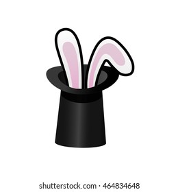 hat rabbit magic surprise icon. Isolated and flat illustration. Vector graphic
