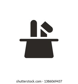 Hat, rabbit vector icon. Simple element illustration from UI concept. Hat, rabbit vector icon. Finance concept vector illustration.