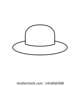 hat with ribbon on white background