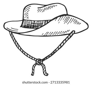 Un sombrero con una cuerda a su alrededor