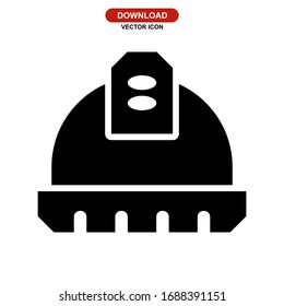 Icono de seguridad o logotipo símbolo de signo aislado Ilustración vectorial - Iconos vectoriales de estilo negro de alta calidad
