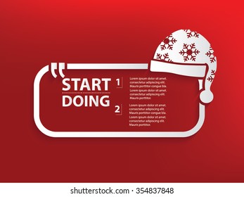 Hat of santa claus Design and text box,vector