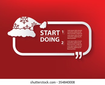 Hat of Santa claus Design and text box,vector