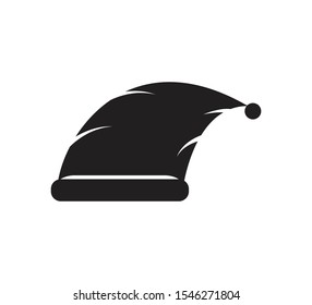 Hat santa icon illustration flat style