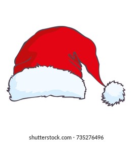 hat, Santa, vector, illustration