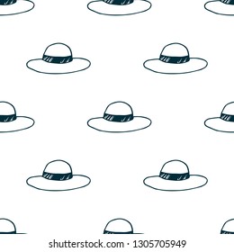 hat seamless pattern illustration vector