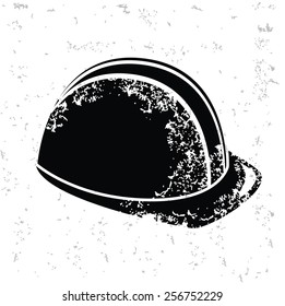 Hat security design on old paper,grunge vector