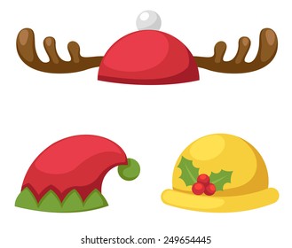 hat set isolated vector illustration