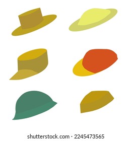 Hat shapes in various styles that are popular in different groups
