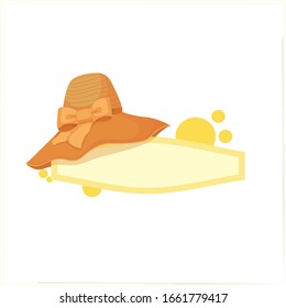 hat shop sign vector illustration