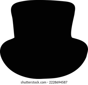 imagen vectorial de la ilustración de la silueta de sombrero
