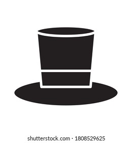 Hat silhouette style icon design, Cloth costume accessory decoration uniform object season and traditional theme Vector illustration