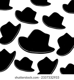 Hat silhouette Textured background, Cap silhouette Pattern background,  Cowboy hat Seamless patterns, Cowboy hat , Cowboy Silhouette white background Wallpapers, hat background
