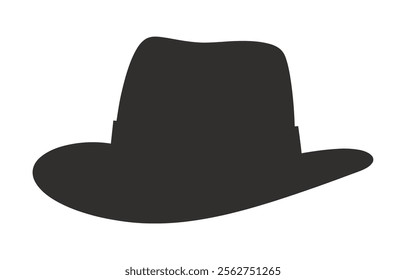 Hat silhouette vector icon illustration.