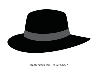 Hat silhouette vector icon illustration.