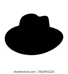 Hat silhouette vector icon sign symbol illustration design.
