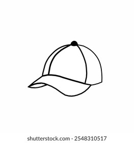 Hat sketch vector illustration, isolated on white background.