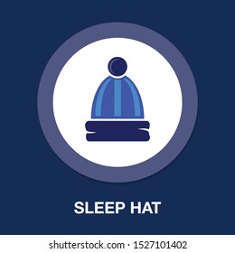 Hat for sleep icon vector, filled flat sign, solid pictogram isolated on white. Symbol, logo illustration