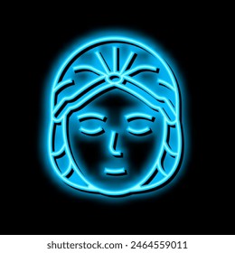 hat solarium, disposable protective cap neon light sign vector. hat solarium, disposable protective cap illustration