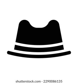 hat solid icon illustration vector graphic