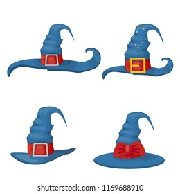 hat sorceress set, vector illustration
