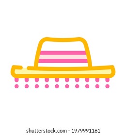 hat spain color icon vector. hat spain sign. isolated symbol illustration