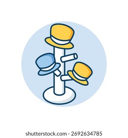 Icono de soporte de sombrero Ilustración vectorial limpia y moderna
