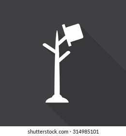 Hat Stand icon with long shadow.