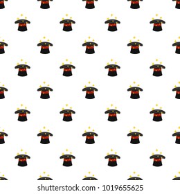 Hat with a star pattern seamless in flat style for any design