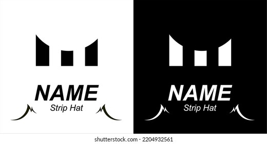 A hat with a striped design