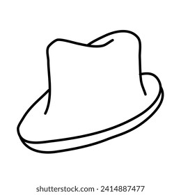 hat of summer doodles icon set