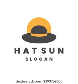 hat sun logo design vector graphic idea creative