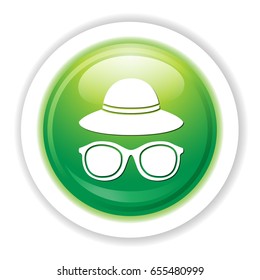 hat and sunglasess icon