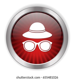 hat and sunglasess icon