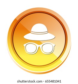 hat and sunglasess icon