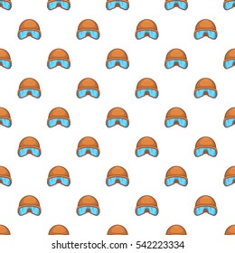 Hat and sunglasses tanker pattern. Cartoon illustration of hat and sunglasses tanker vector pattern for web