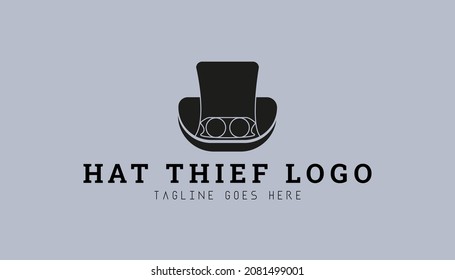 Hat Thief Logo Inspiration. Hat Vector Logo Design For Security Protection. Initial Modern Logo Branding Identity For Digital Security Company Or E Sport Logo.