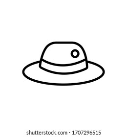 hat thin line style icon