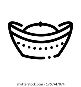 hat with top curled up icon vector. hat with top curled up sign. isolated contour symbol illustration