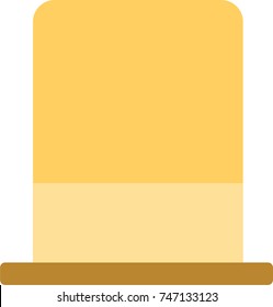 Hat top isolated vector illustration