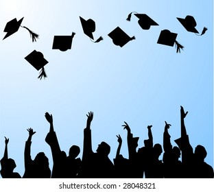 hat tossing ceremony at graduation